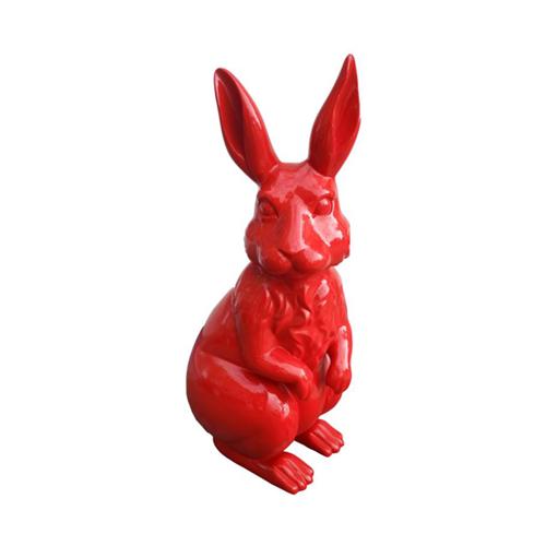 Garden Decoration Red Rabbit Statue Figurine Decorative Statues Good Sculpture Figurines 220 cm New