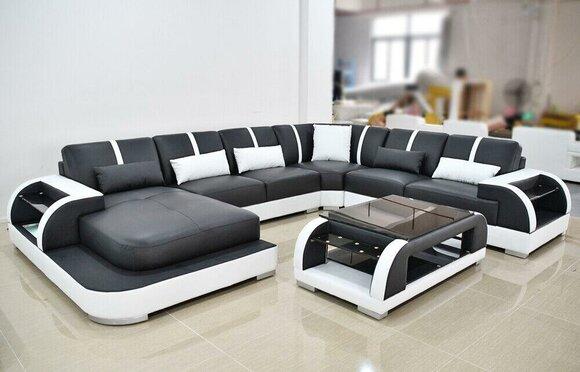 Sofa couch upholstery corner set fabric sofas leather corner sofa U-shape living area