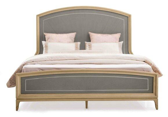 Bed classic upholstered bed luxury double bedroom design bed beds 180x200cm