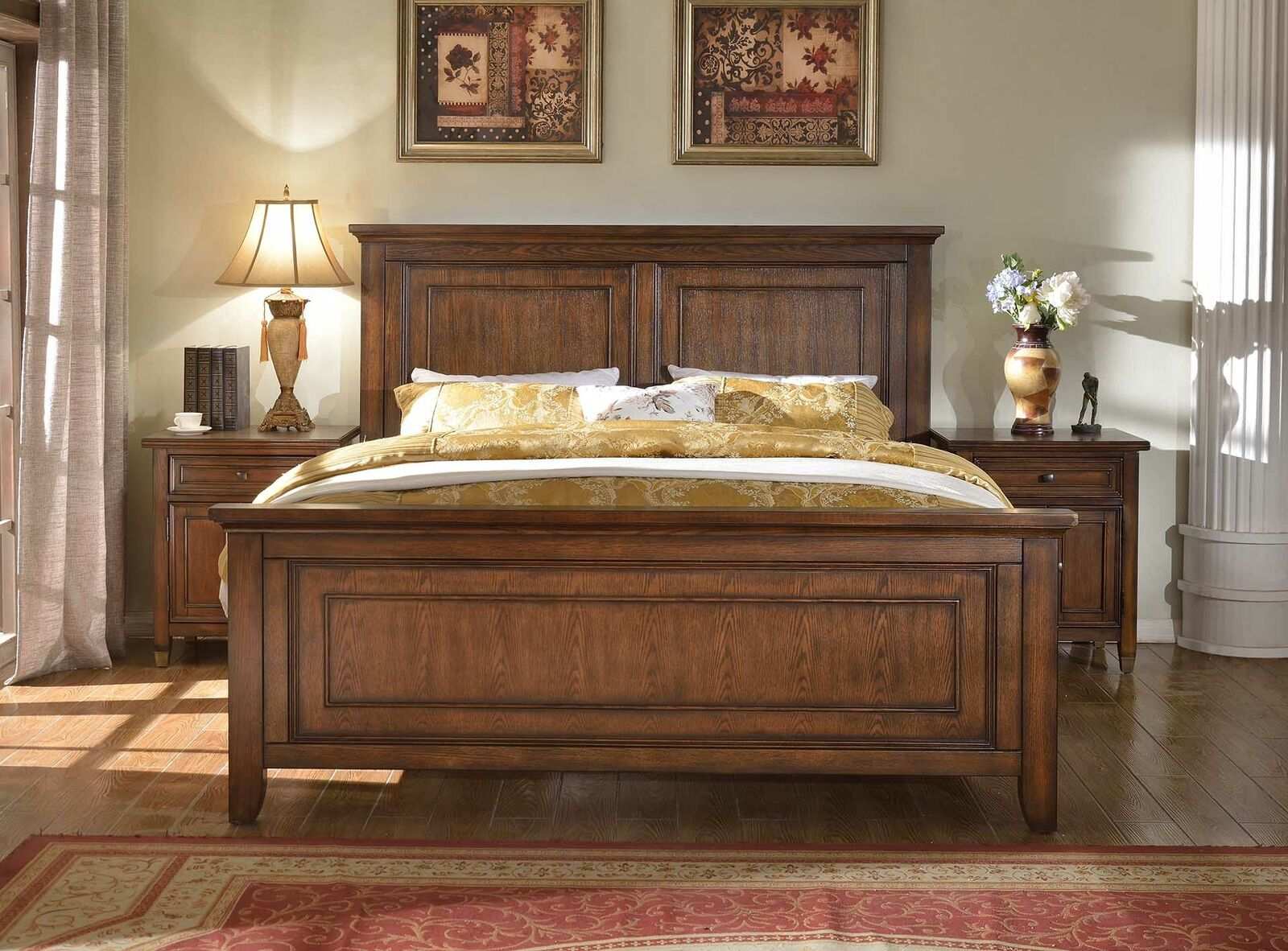 Bed Design Country House Hotel Beds Sleeping Room Luxury Double Wood New Baroque New