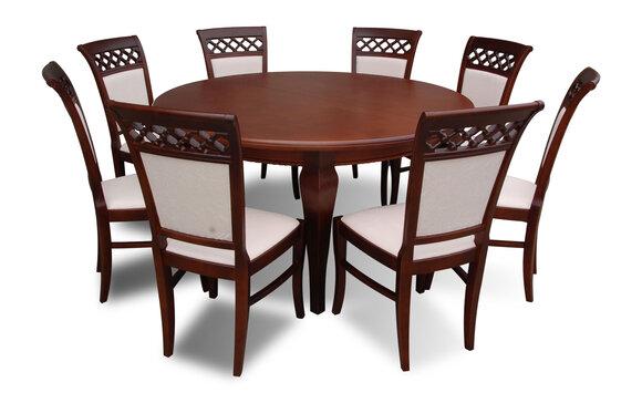 Dining Room Tsiche Group Dining Table Wooden Set 8x Chair Set Chairs 9tlg