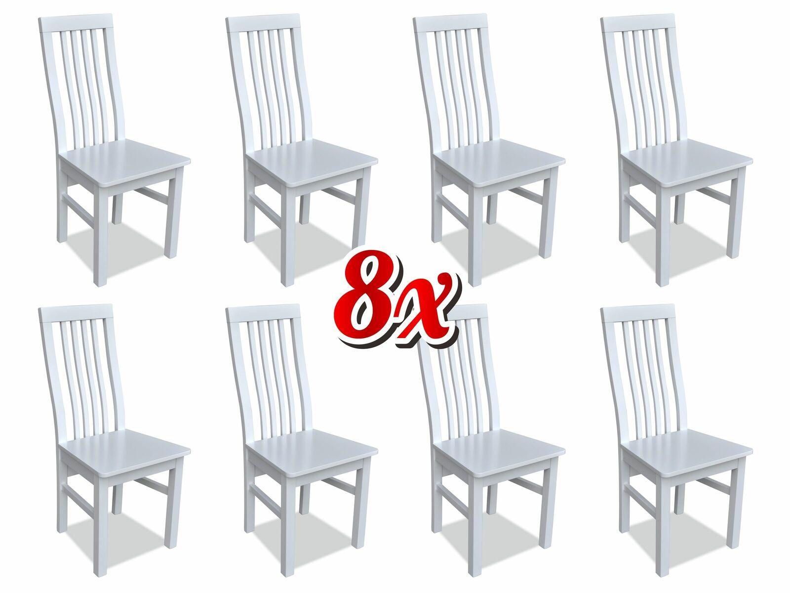Dining chair Designer chairs Dining chairs New Set 8x fabric solid wood chair