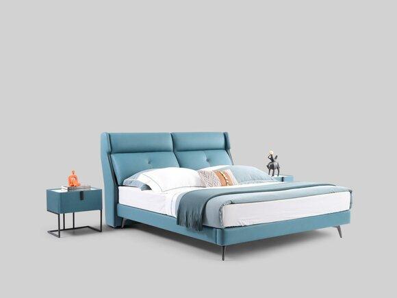 Beds Double Hotel Sleeping Room Wood New 180x200cm Bed Upholstery Design Luxury