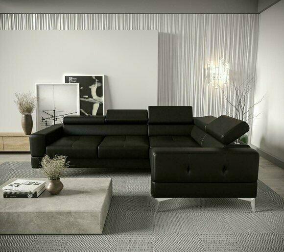 Multifunction Sofa Couch Corner Pad Living Room L Shape Black Modern Luxury