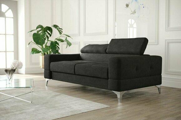 Two-seater leather sofa couch wood couch upholstery sofa 2-seater textile couches new