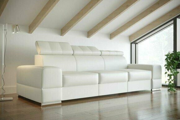 Design xxl couches sofa 4 - seater couch leather upholstery white luxury sofa four-seat