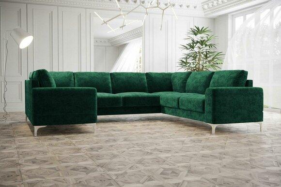 Living area upholstered corner sofa couch sofas new living room velvet corner sofa U-shape