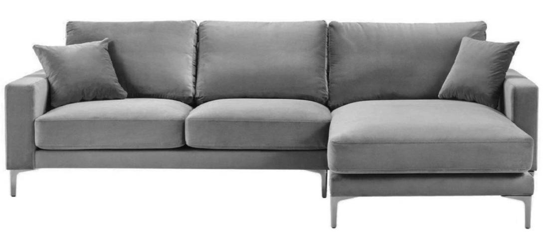 Living Room Corner Sofa Grey xxl Big Creative Furniture Textile Fabric Chesterfield Sofas