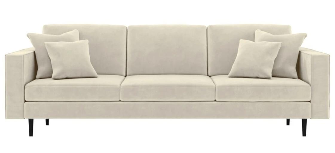 Beige Four Seater Sofa Fabric Living Room Design Couches Upholstery Sofas New Fabric