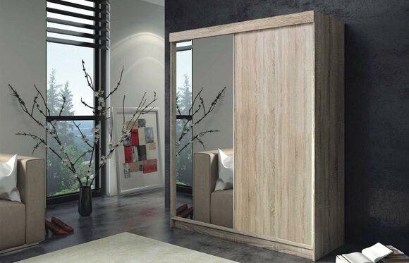 Wardrobe Tall Cabinet Modern Beige Wood Wardrobes Bedroom New