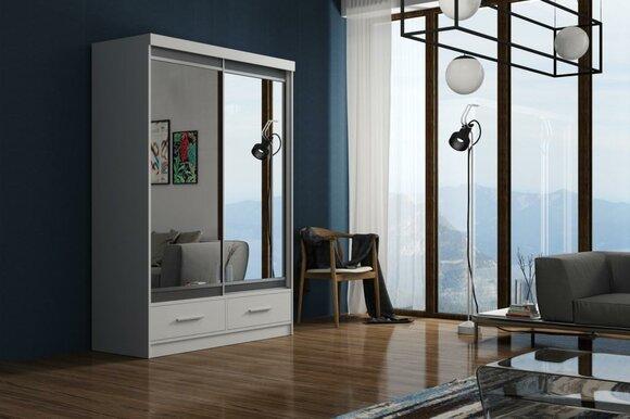 Bedroom Wardrobe 2 Door Wooden Closet Wardrobes 150cm New