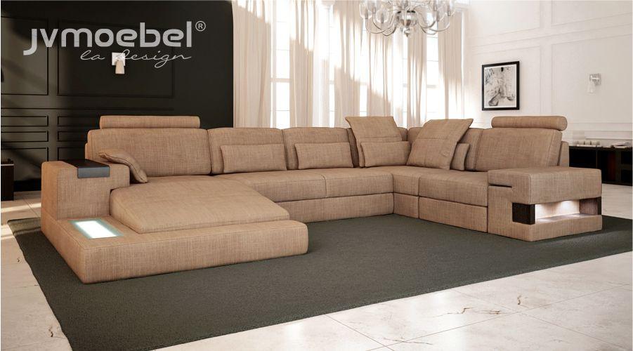 UForm Upholstery Couches Textile Design Illuminated Living Area Corner Sofa Couch