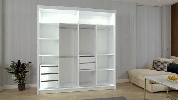 Modern White Wooden Wardrobes Bedroom Wardrobe Tall Wardrobe