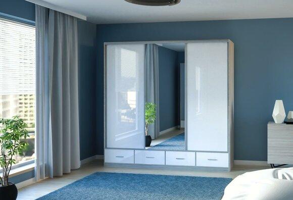 Wardrobe Wardrobe Wall Unit Bedroom Adults Colour White Furniture New