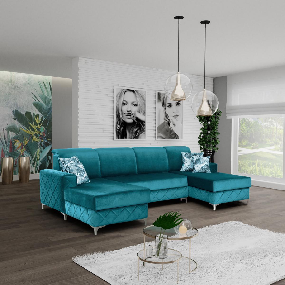 Modern Relax Seat Luxury Furniture Living Landscape Sofa Couch Corner Sofa U-Shaped Upholstery