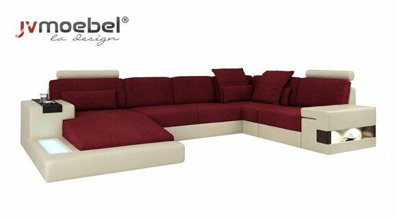 Leather Sofa Designer Sofa U Shape Living Landscape Couch Upholstery Corner Sofa New