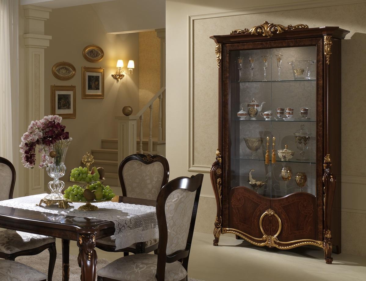 Living Room Furniture Classic Wooden Glass Showcase Glass Cabinet Cupboard Showcases New