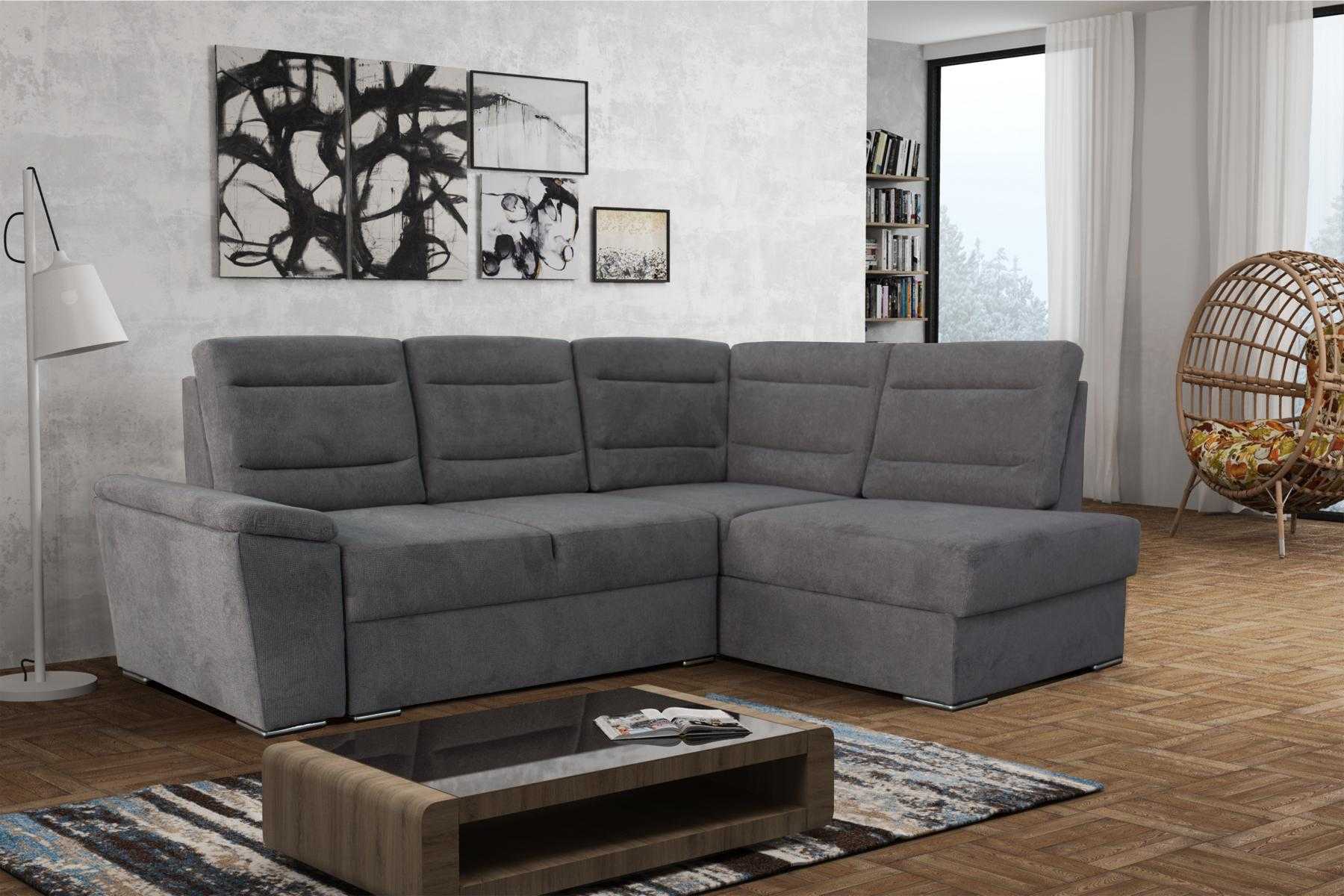 Sofa Bed Relax Seat Furniture Living Landscape Sofa Couch Corner Sofa L-form Upholstery New
