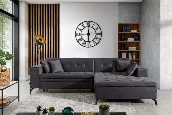 Design living area L shape corner sofa couch upholstery textile set sofa corner new