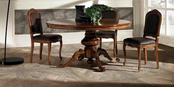 Dining set dining table table tables 4x armchair set chair round 5-piece group set