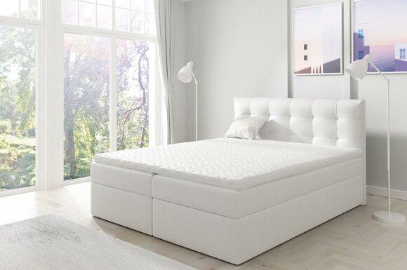 Bed with Bed Drawer Marriage Bed Boxspring Bed Double Bed Beds Upholstered Bed White New