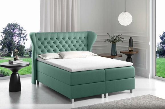 bed chesterfield box spring furniture beds king size velvet hotel new bedroom