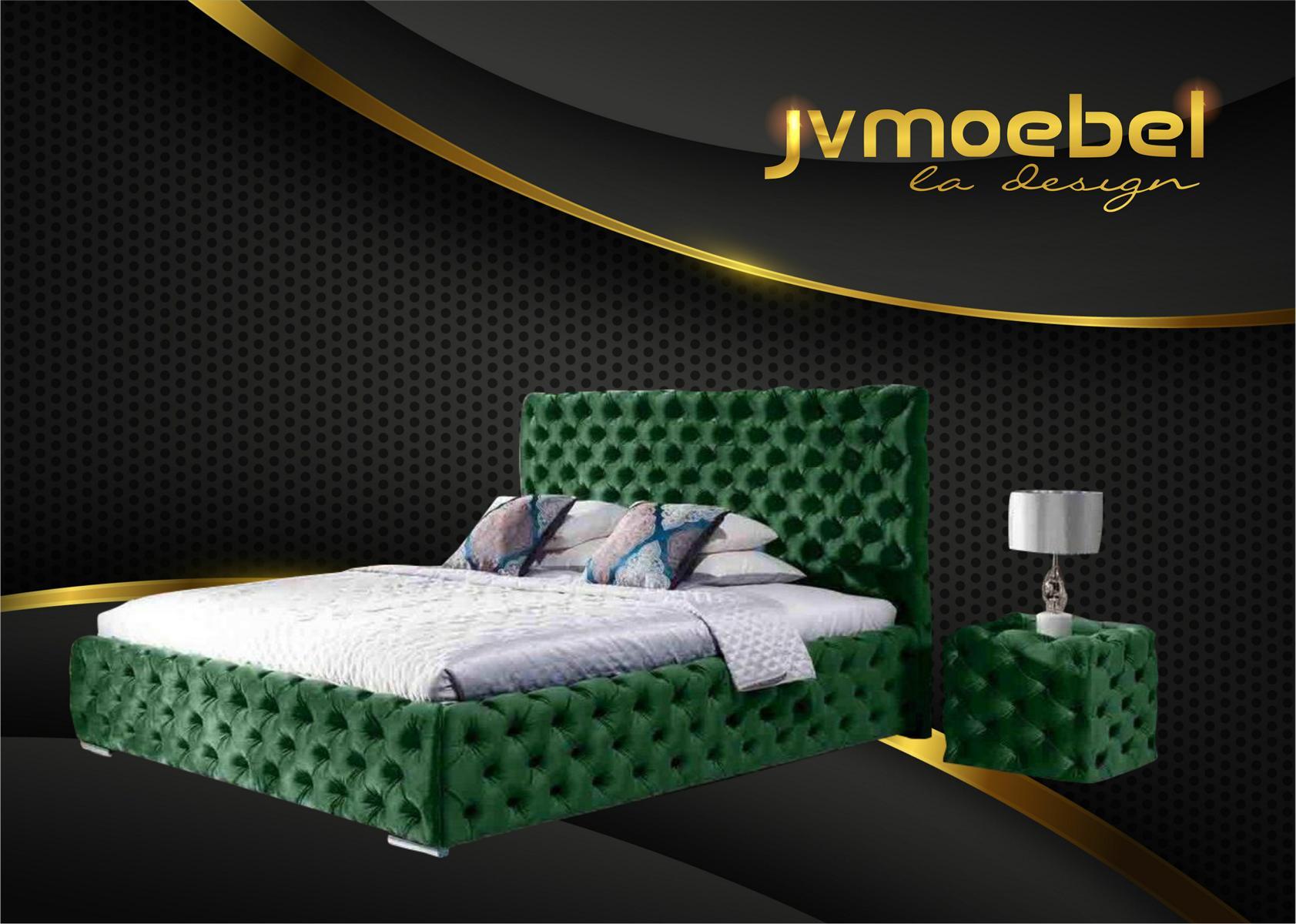 Bed Bedroom Set Design Furniture Modern Luxury Beds Chesterfield Green 140x200