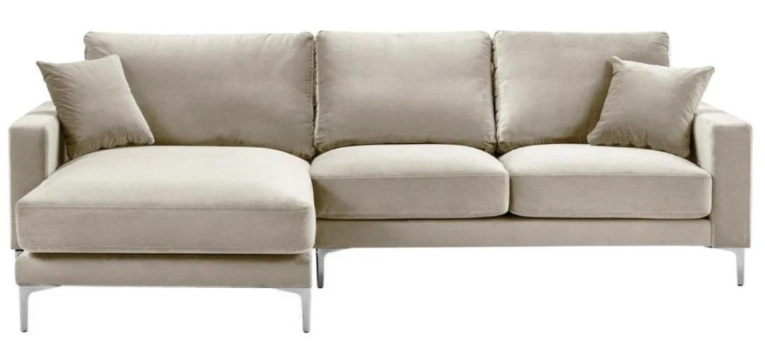 Loft Sofa Luxury Corner Sofa Furniture Corner Set Velvet Couches Sofas Beige Living Room