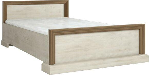 Beige Wooden Bed Frame 160x200 Textile Upholstered Bed Bed Double Bed Furniture
