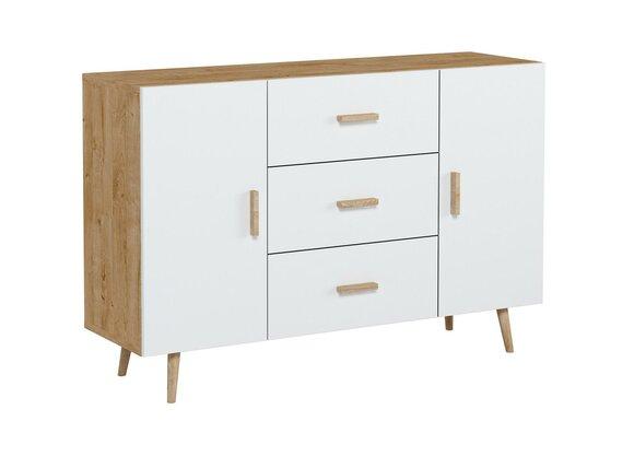 Chest of drawers Shelf 140cm Cabinets Storage High Gloss New Chest of drawers Sideboard