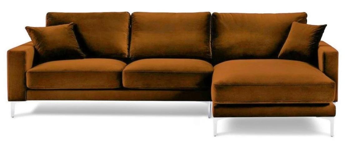 Fabric Living Room Design Couches Cushions Sofa Orange Corner Sofas Italian