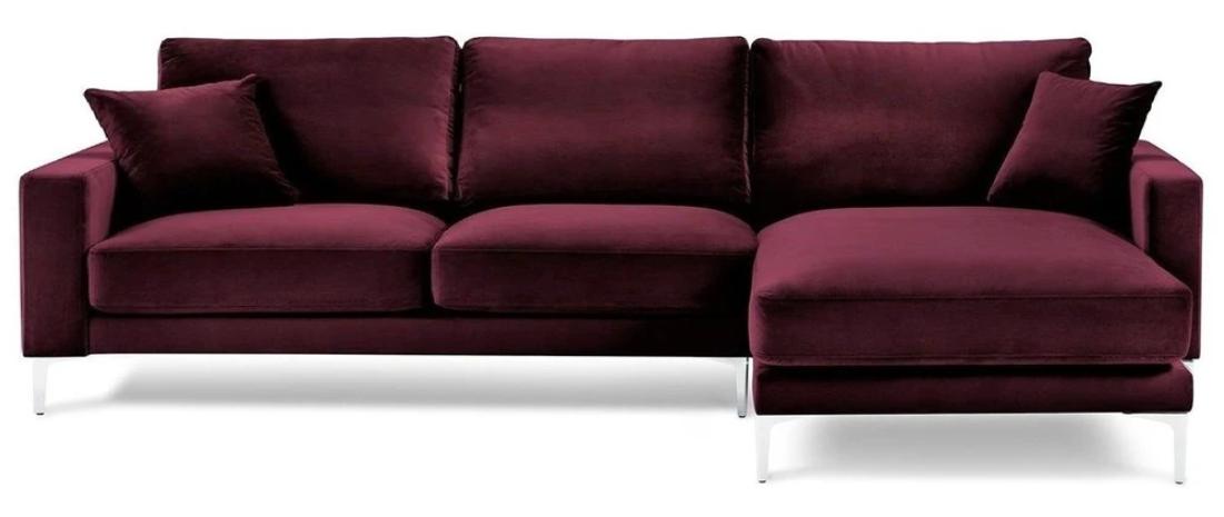 Burgundy Red Design Couches Cushions Sofas bordaux Corner Sofa Fabric Living Room