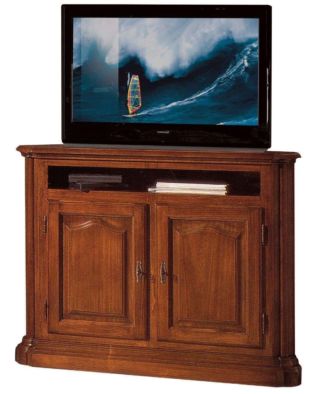 tv sideboard rtv living room design shelf brown wood shelves lowboard Italy new