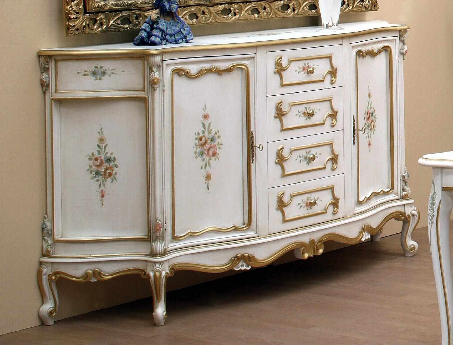 Chest of drawers Classic cupboard Solid wood furniture Sideboard Italian furnishings