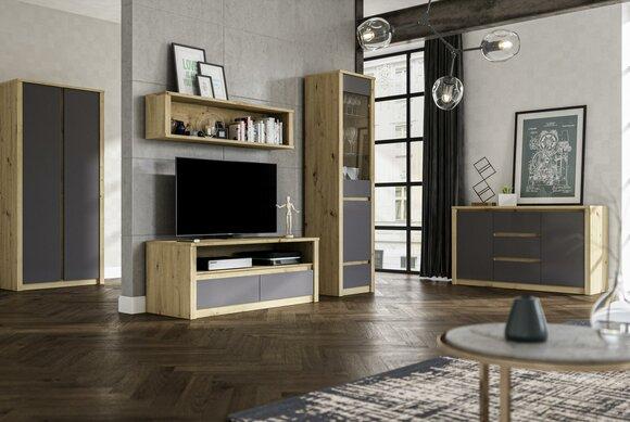Living Room Sideboards Low Board Side Cabinet Living Room Sideboard Shelf 5pcs Set