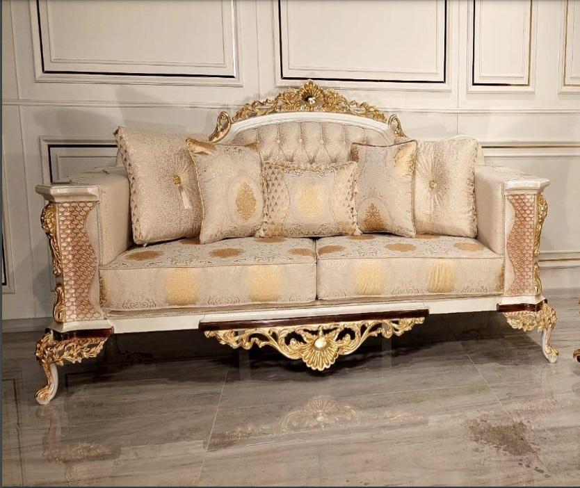Three Seater Sofa 3 Seater Classic Sofa Sofas Couch Fabric Style Baroque Furniture New