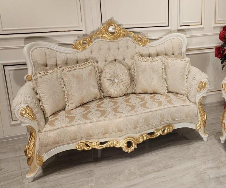 Three Seater Sofa 3 Seater Baroque Rococo Sofa Sofas Couch Fabric Style Baroque Seat