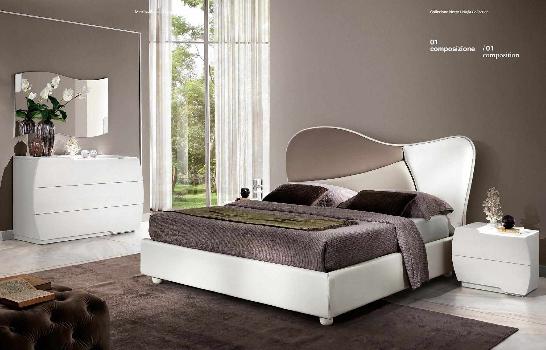 Luxury Double Bedsteads Bed White Double Bed Leather Wood Modern Design New
