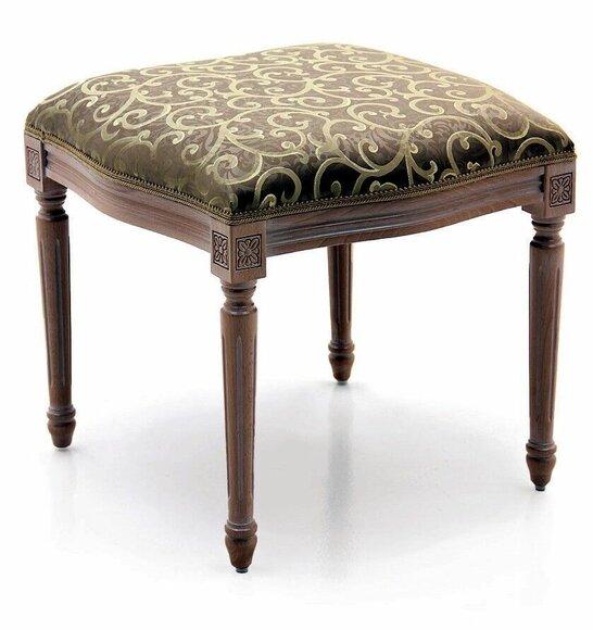Living room designer stool wood textile footstool ottoman stool pouf
