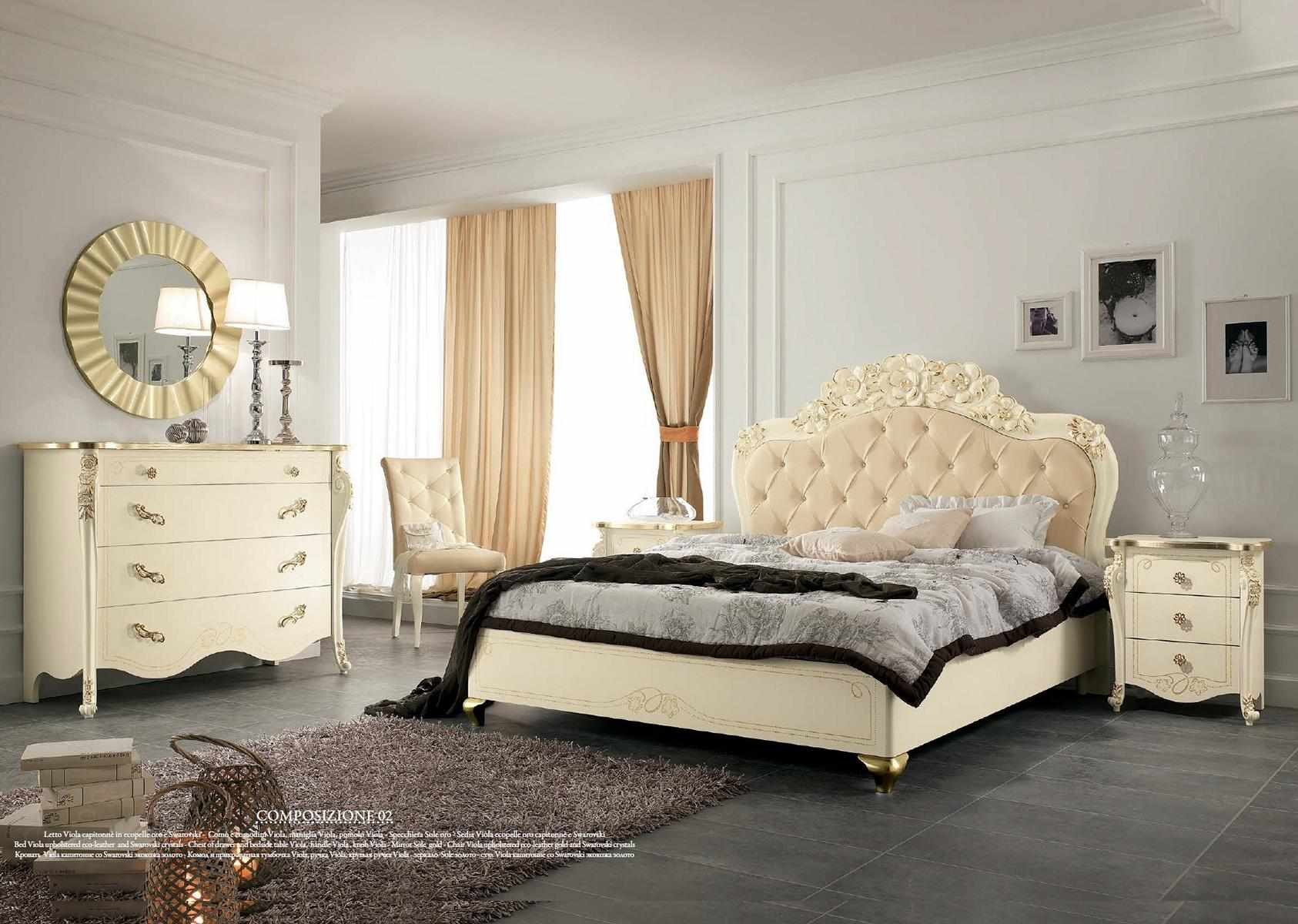 Bed Beige Wooden Bed Bedroom Design Beds Italian Art Deco Italy New