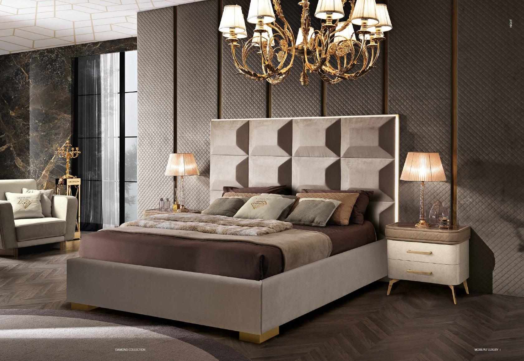 Bed Wood Double Bedroom Beds Brown Bed Frame Modern Double Bed Furniture