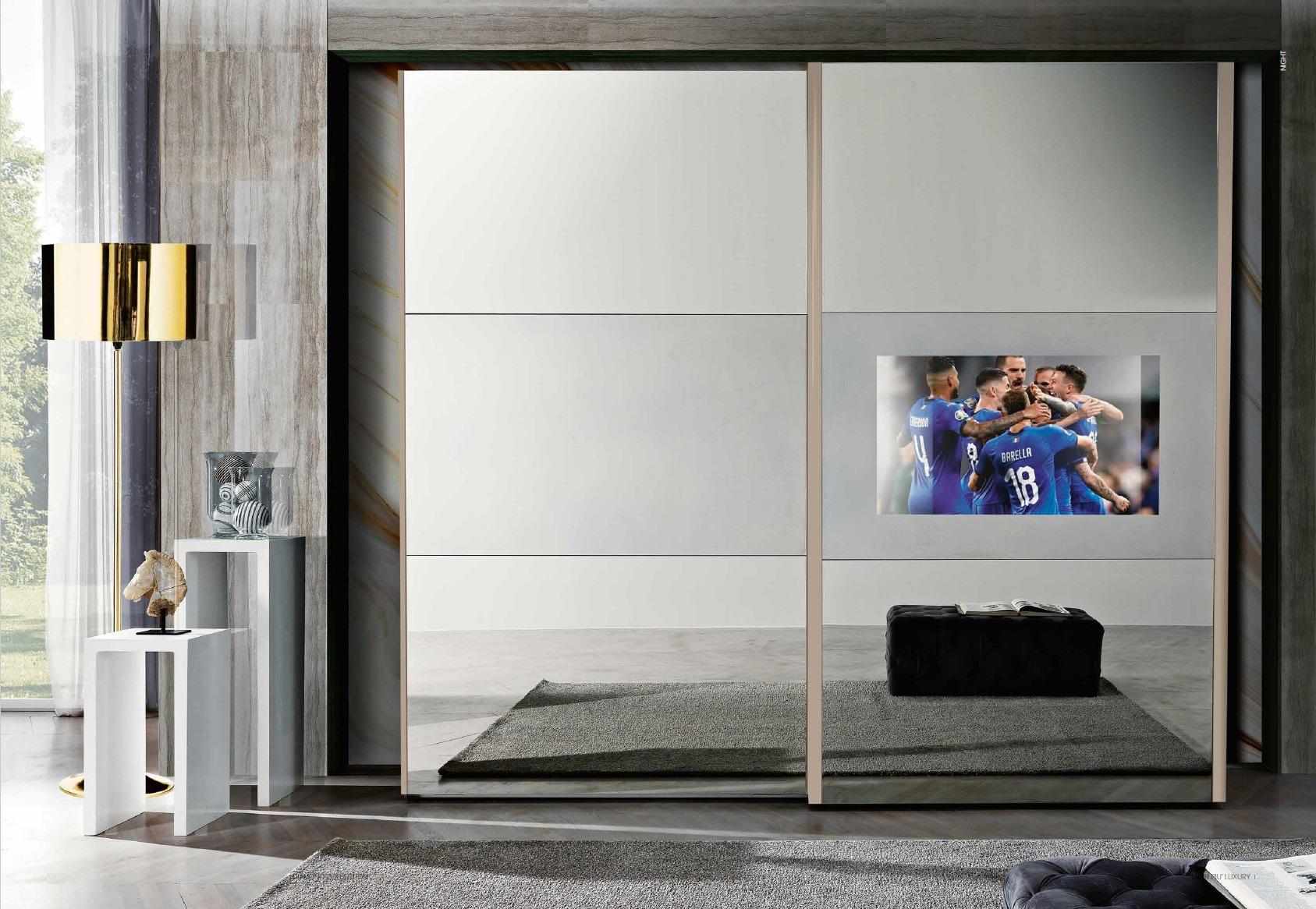 Wardrobe Wardrobes Wardrobe Luxury Wood Floating Doors tv with TV