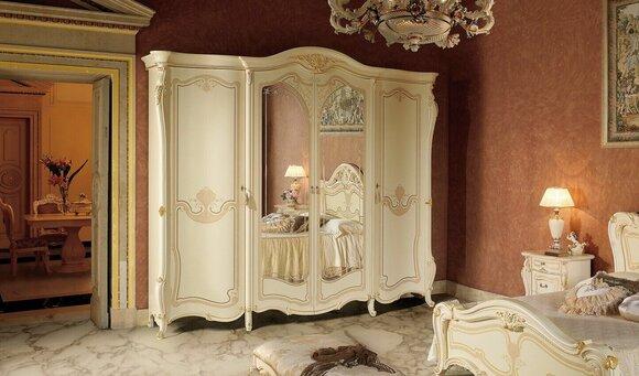 Bedroom furniture Italy wooden wardrobe closet real wood massive