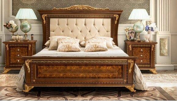 Double bed solid wood bedroom beds design bed furniture MobilPiu Luxury