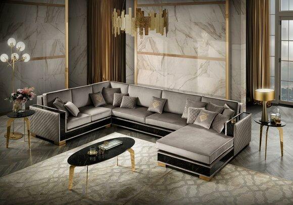 Living area corner sofa U-shape couch seat upholstered sofa sofas furniture sofa Italy