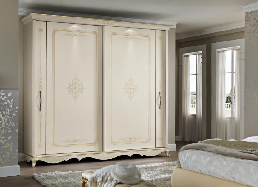 Bedroom wardrobe wooden wardrobes closet white Mobilificio New