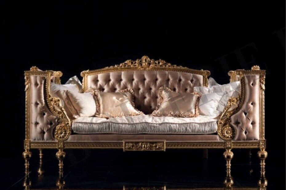 Sofa three-seater couch upholstery furniture Chesterfield baroque rococo antique style new