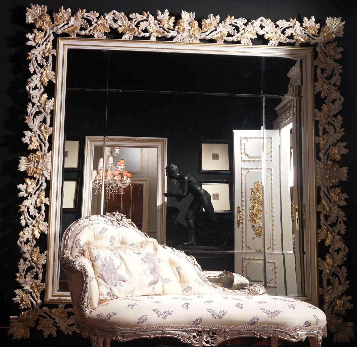 Handmade wall mirror mirror frame carved frame gold classic