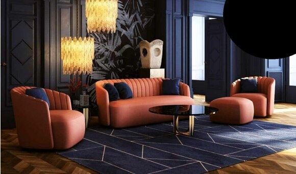Set 3 piece sofa set 3+2+1 seater set sofa fabric sofas armchair orange new