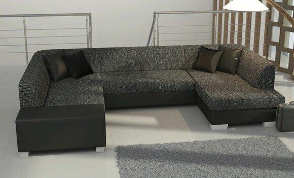 Living area Big XXL sofa bed upholstery seat corner set bed function sofa